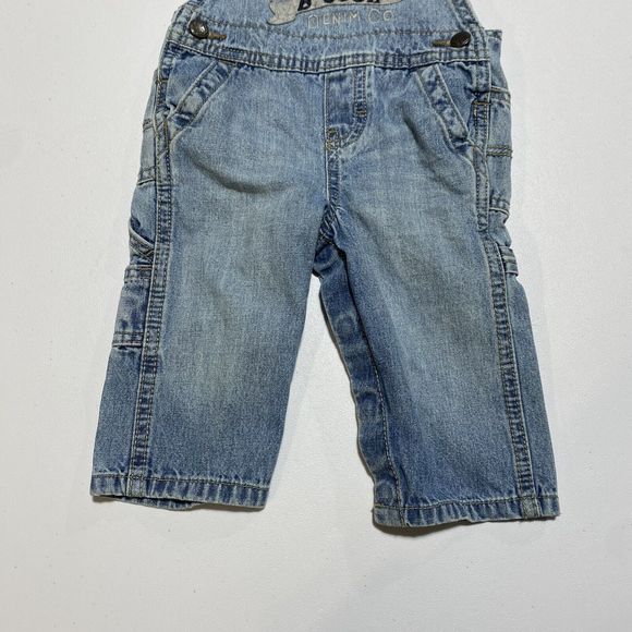 Osh Kosh B' Gosh Toddler Dakota Wash Overalls Blue Denim Embroidered - Picture 5 of 10